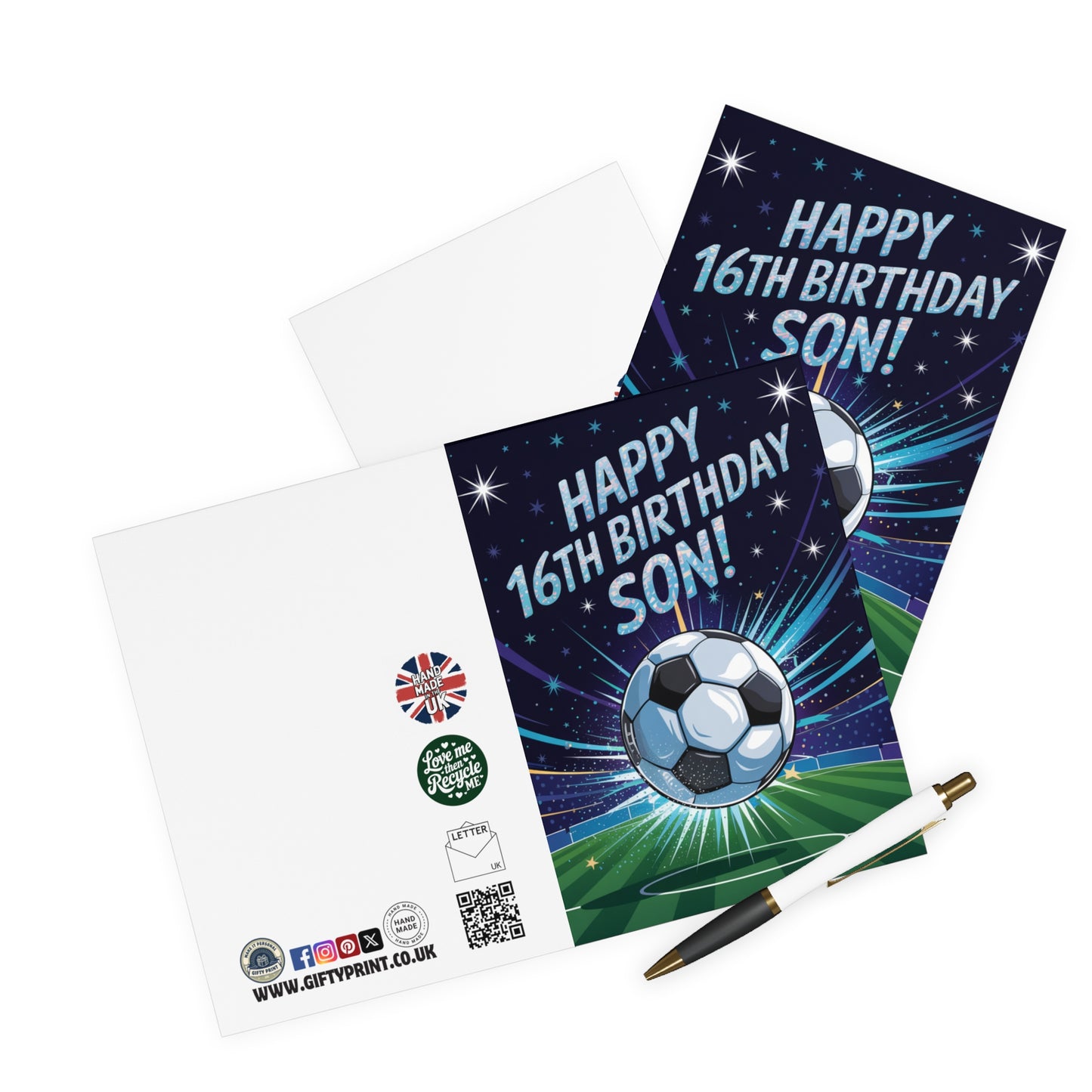 16th Birthday Card Happy 16th Birthday Son Football C