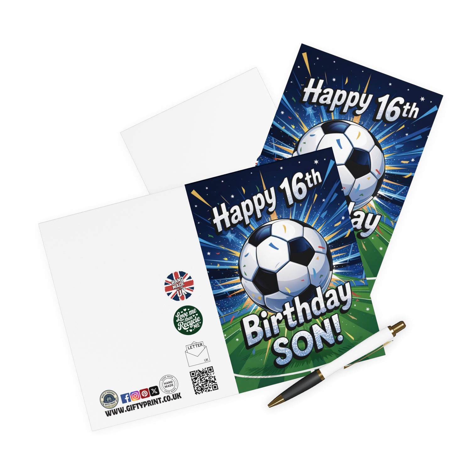 16th Birthday Card Happy 16th Birthday Son Footy C