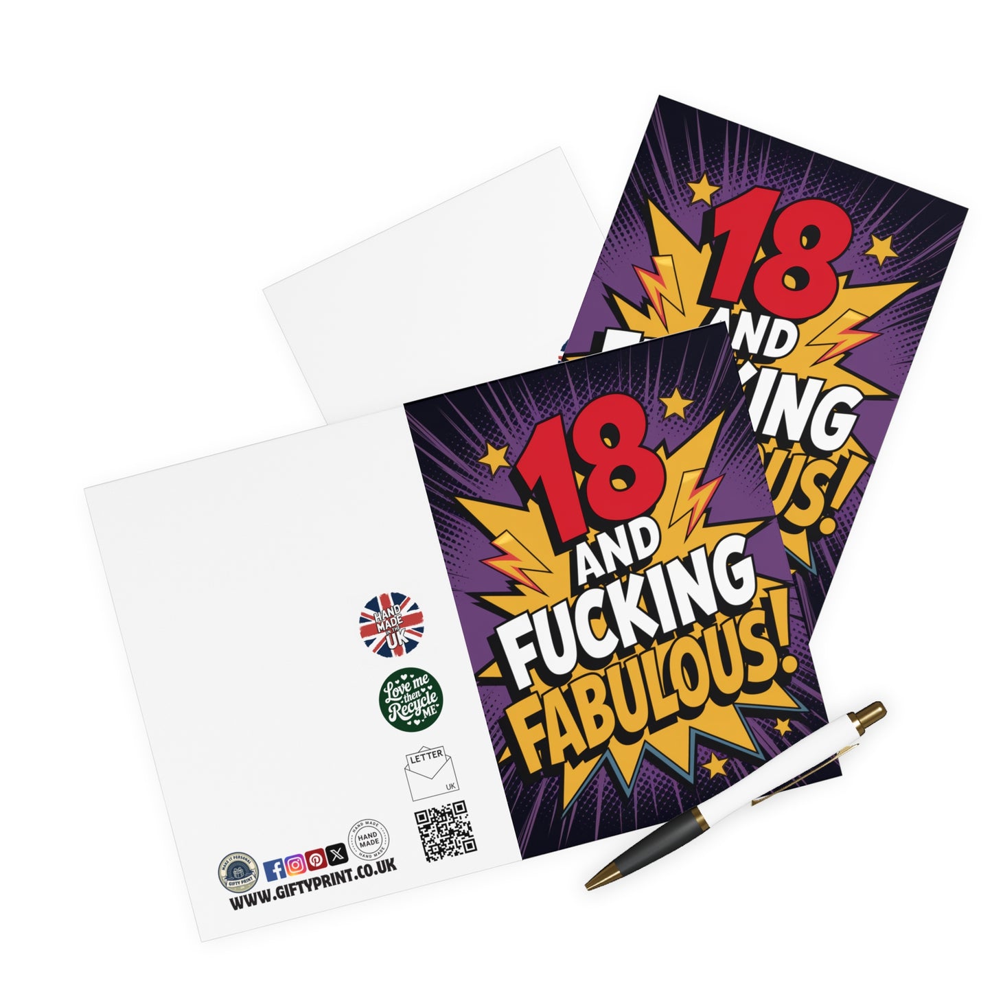 18th Birthday Card 18 And Fucking Fabulous