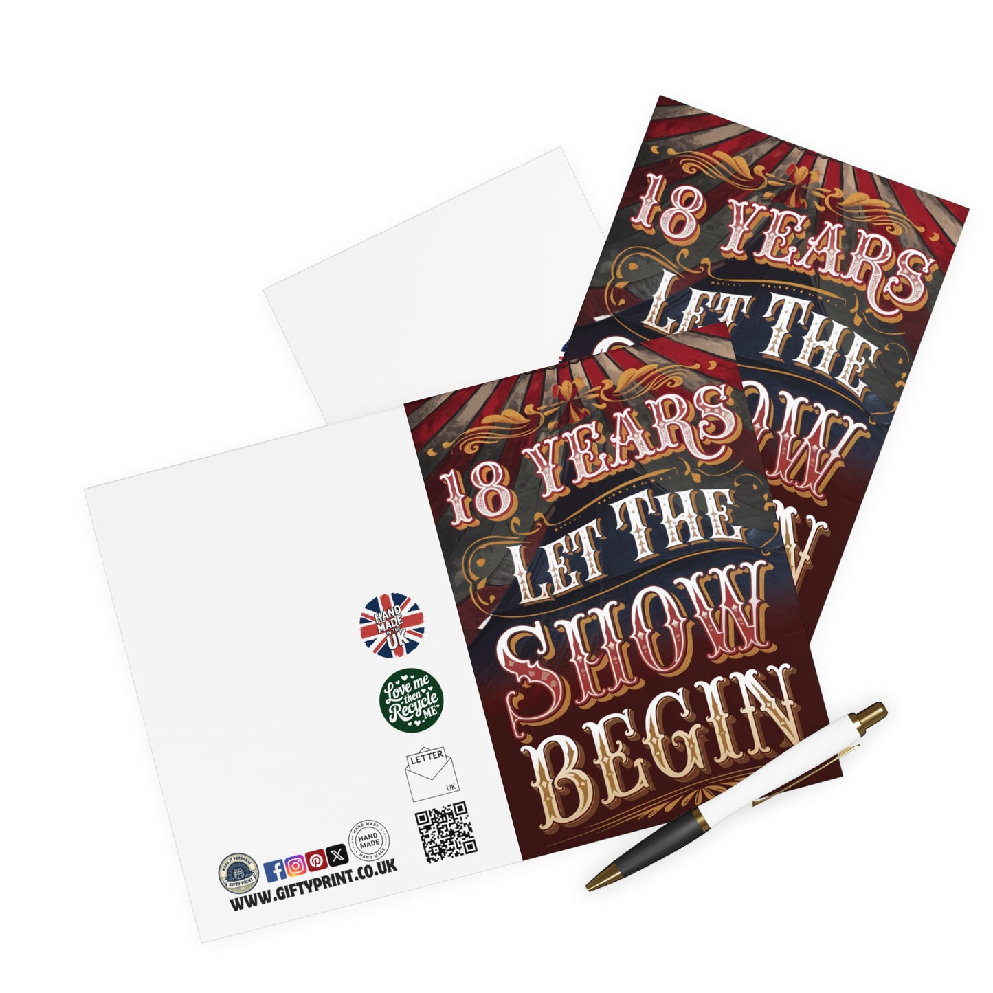 18th Birthday Card 18 Years Let The Show Begin