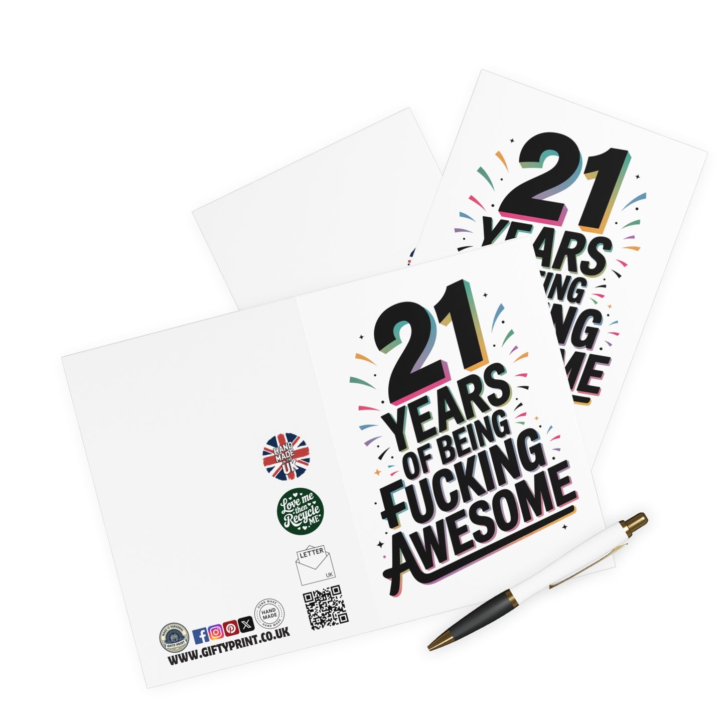 21st Birthday Card 21 Years Of Being Fucking Awesome C