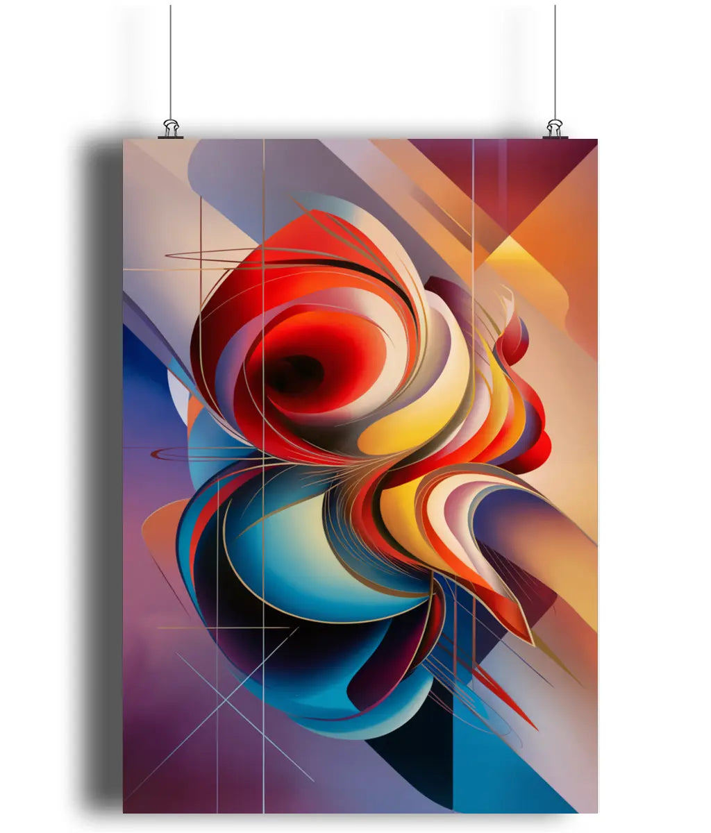 Wall Art Print Abstract Colour Swirling Gifty Print