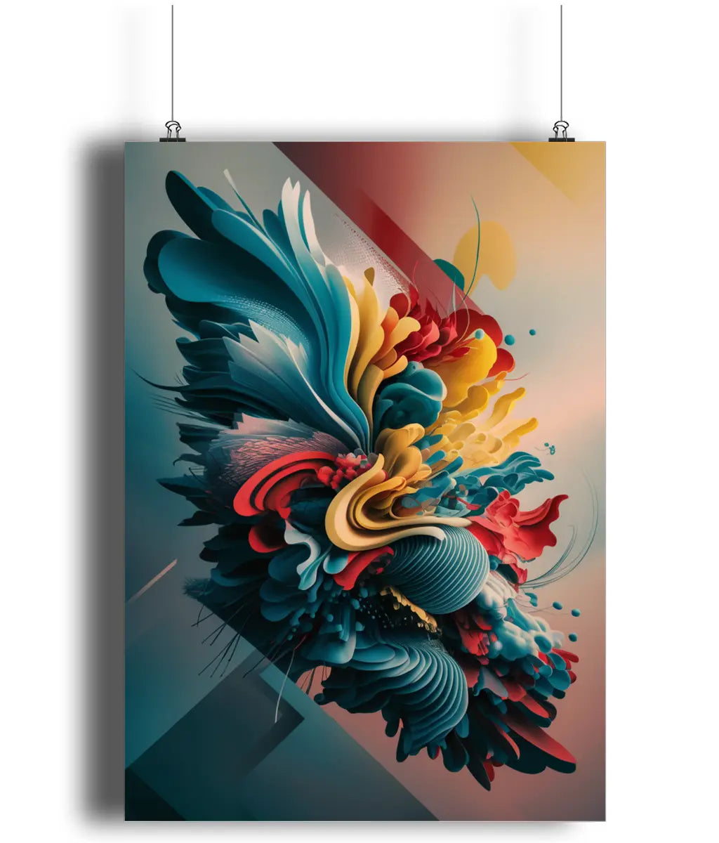 Abstract Wall Art Print Colour Blast