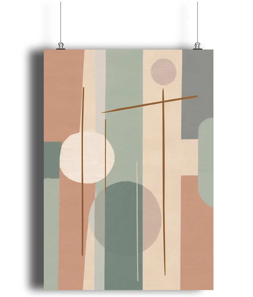 Abstract Wall Art Print Pastel Blocks