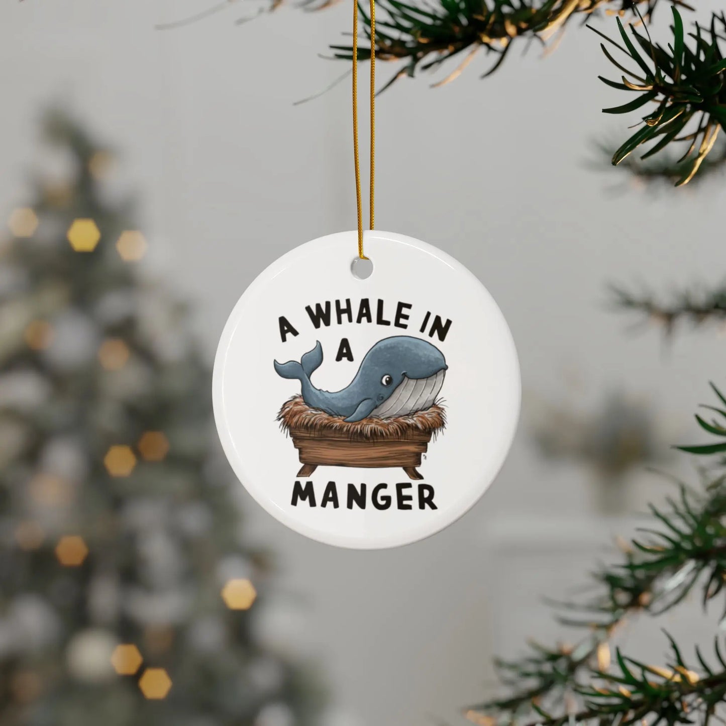 tree A whale In A Manger Christmas Tree Ornament