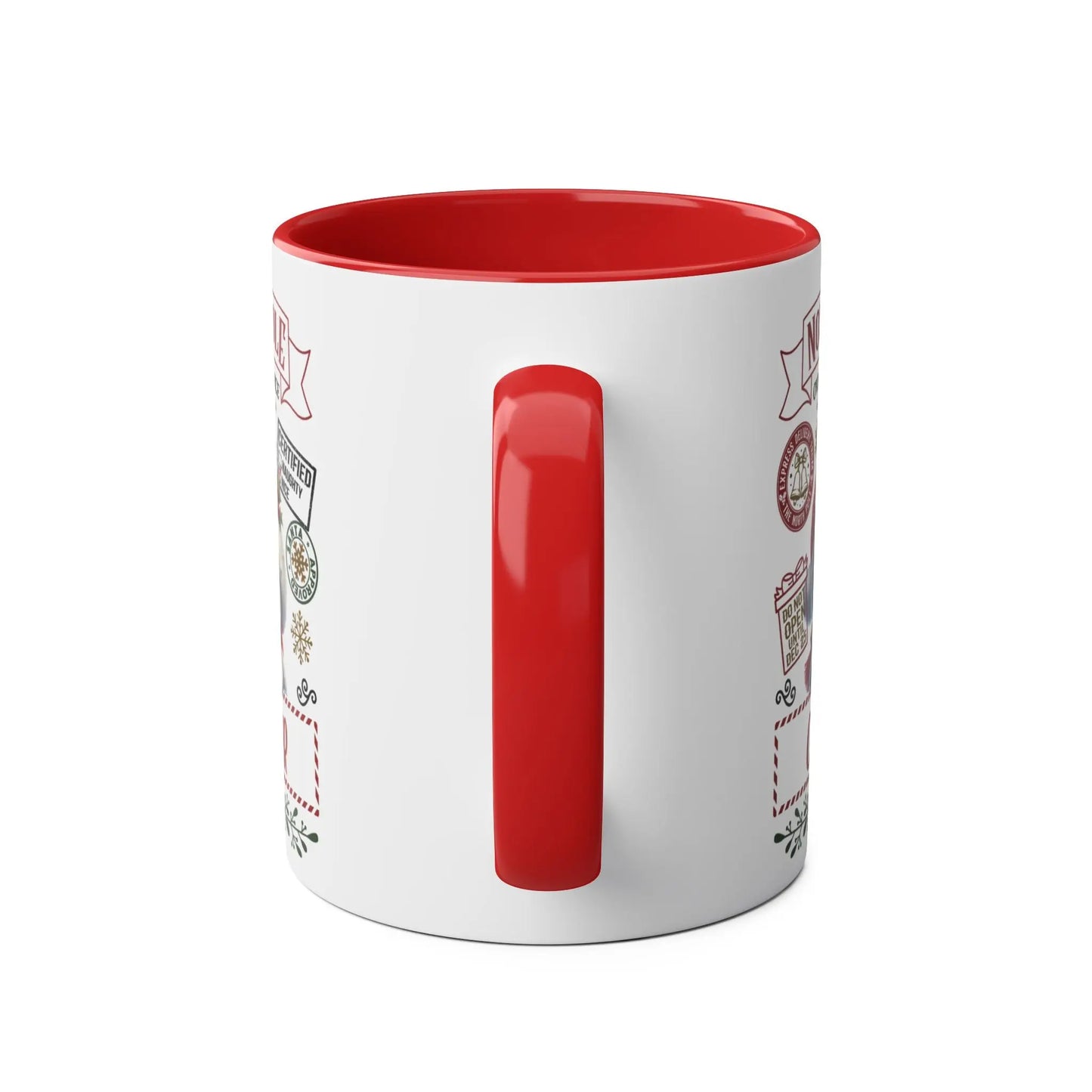 Christmas mug Personalised North Pole Snowman Gifty Print