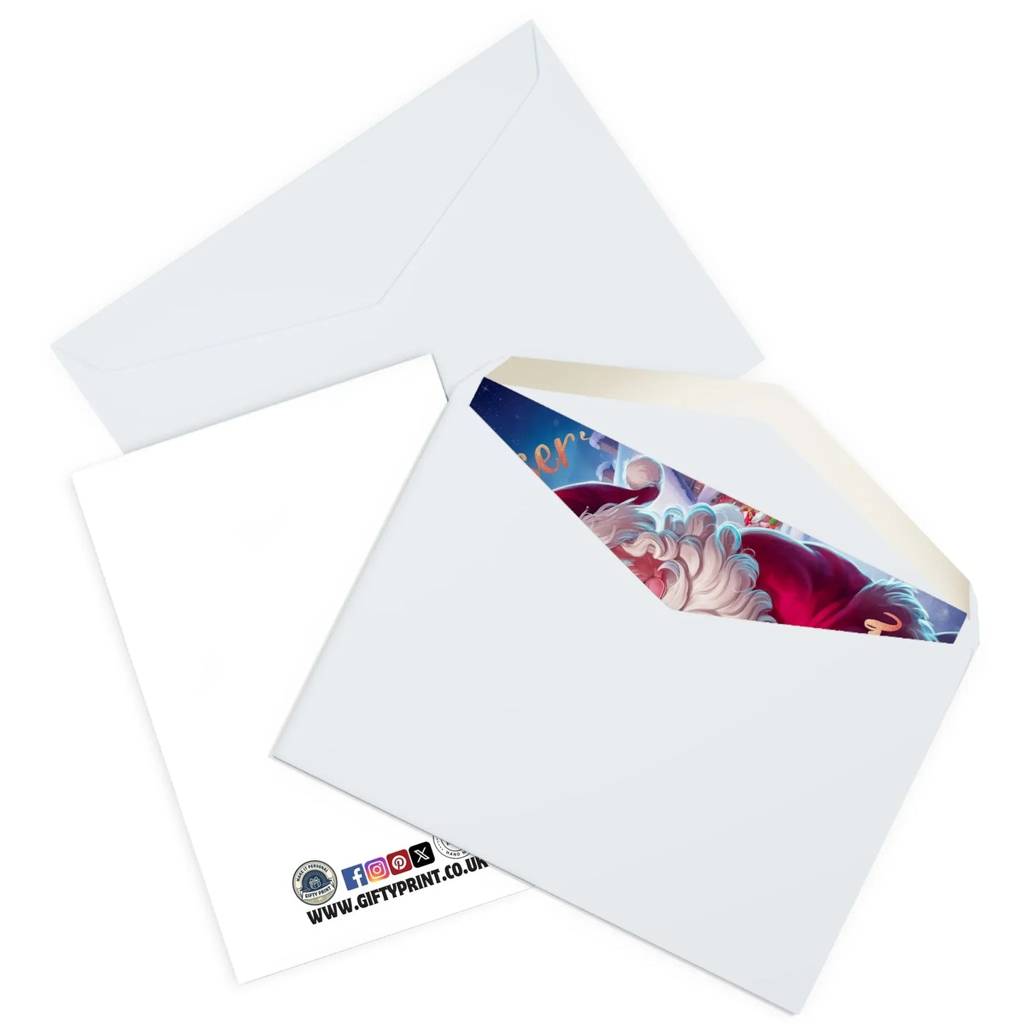 enveloped view of Christmas Card Santa Hold Me Closer Tiny Dancer