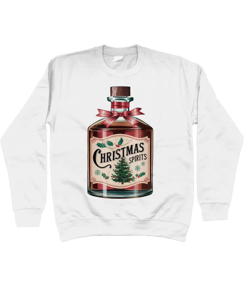 Christmas Jumper Christmas Spirits White Sweater