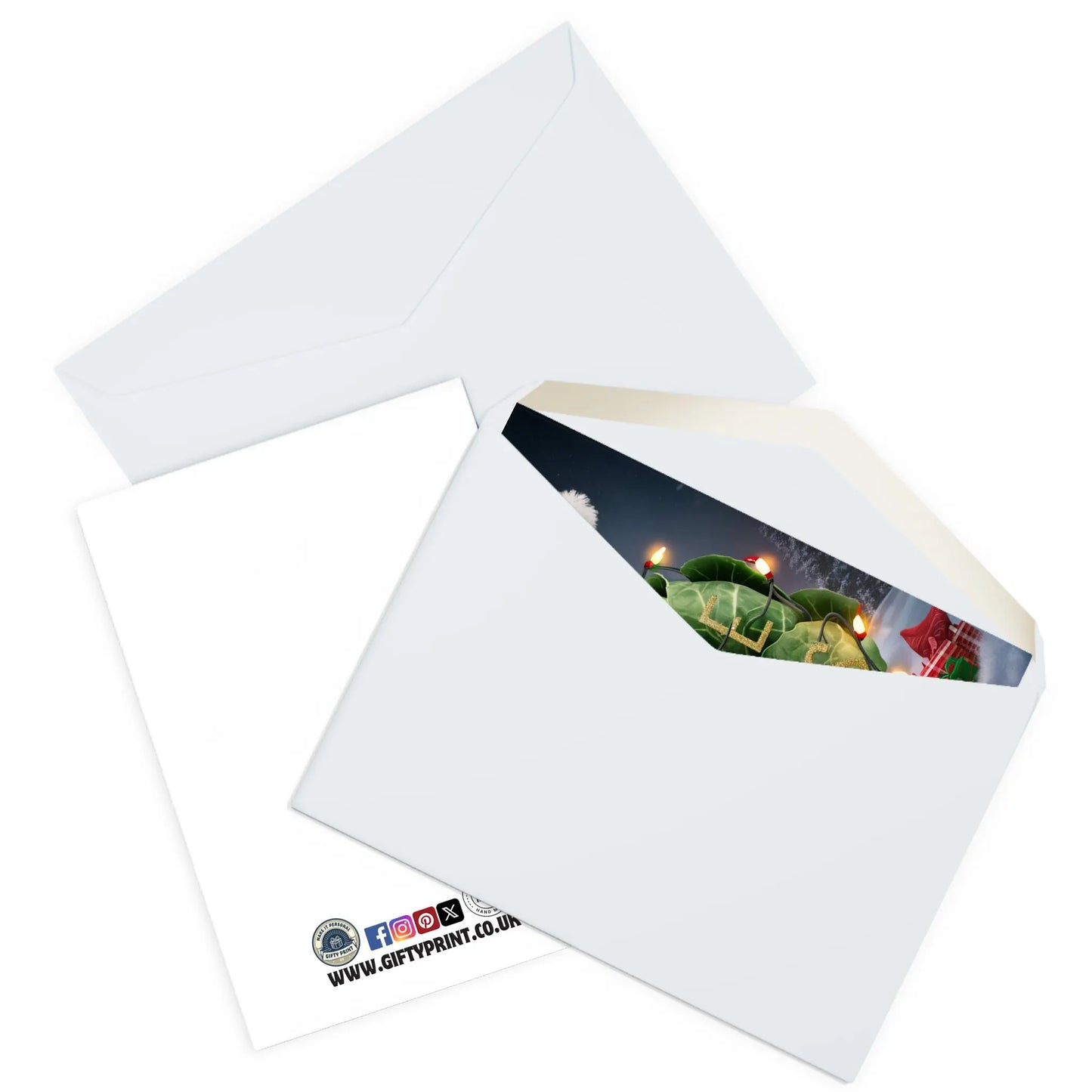 enveloped view of Christmas Card Sprouts Jingle Smells