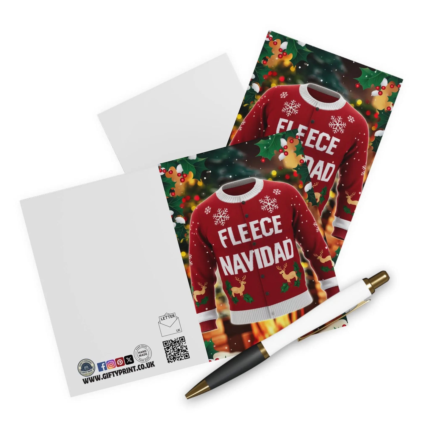 Context Funny Christmas Card Fleece Navidad