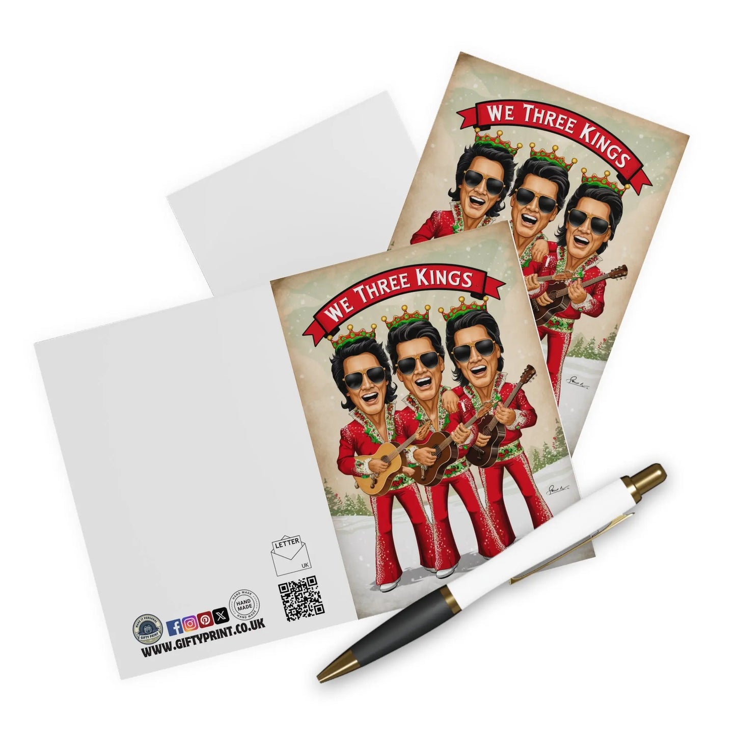 Context Funny Christmas Card We Three Kings Elvis Christmas