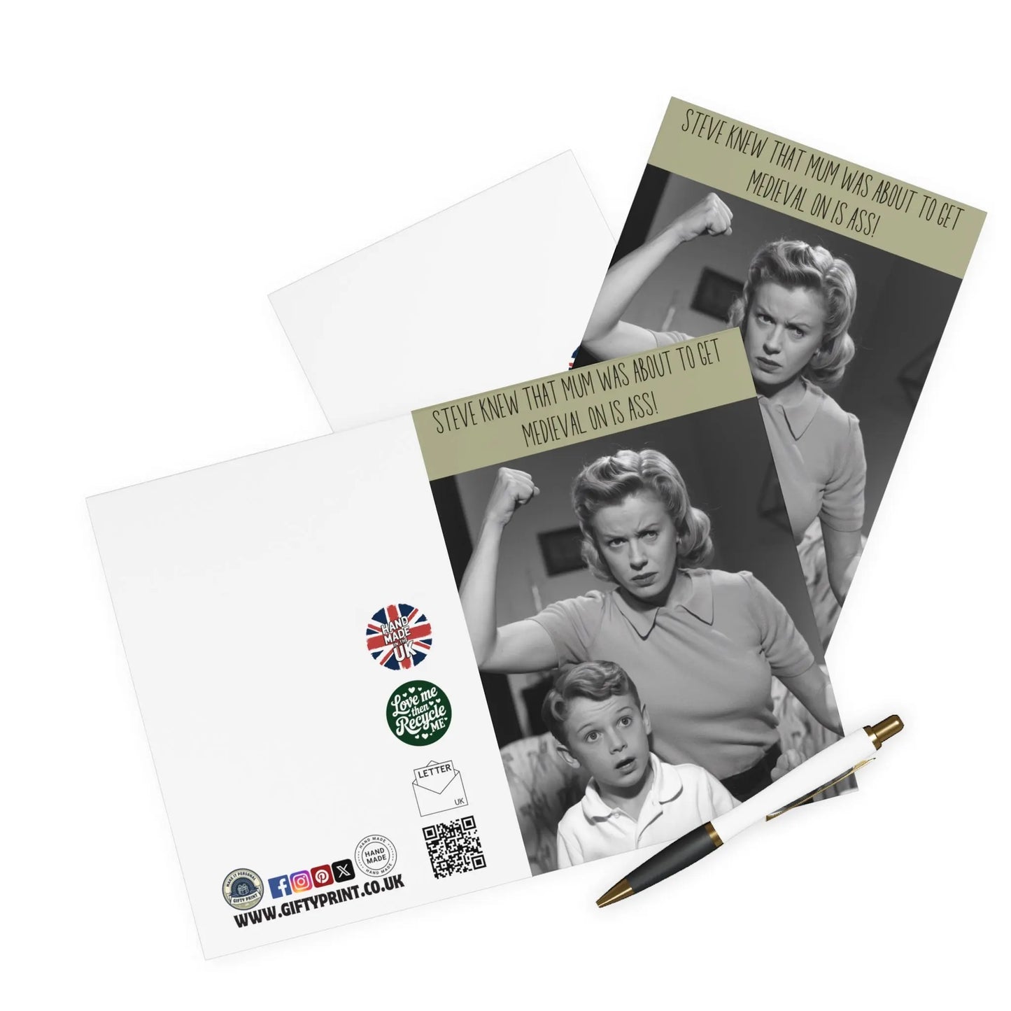 Mothers Day Card Funny Mum Was About To Get Medieval Gifty Print