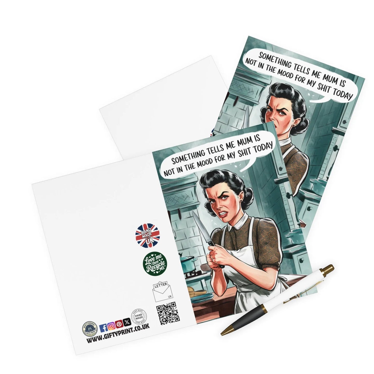 Mothers Day Card Mom Was Not In The Mood For My Shit Today - Gifty Print