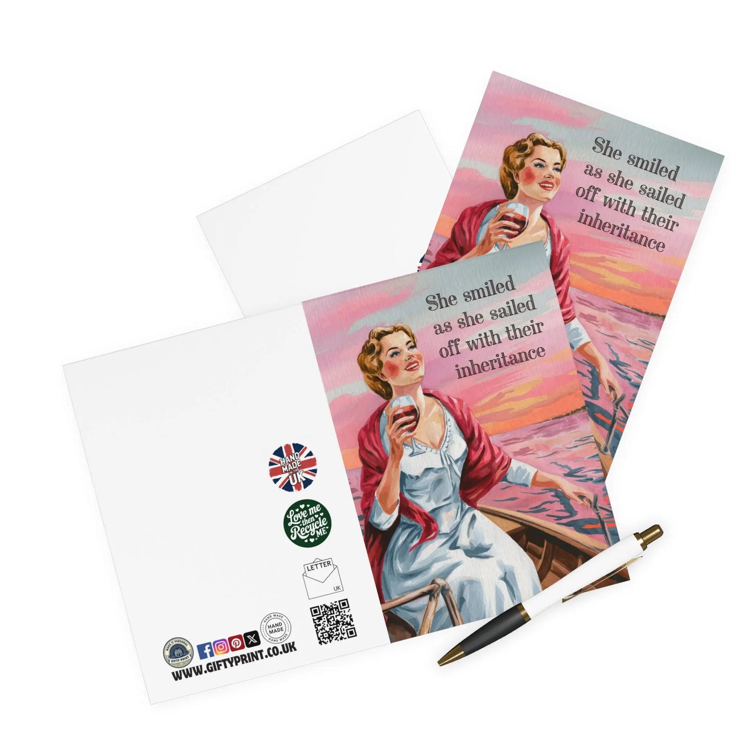 Mothers Day Card She Sailed Off With Their Inheritance Gifty Print
