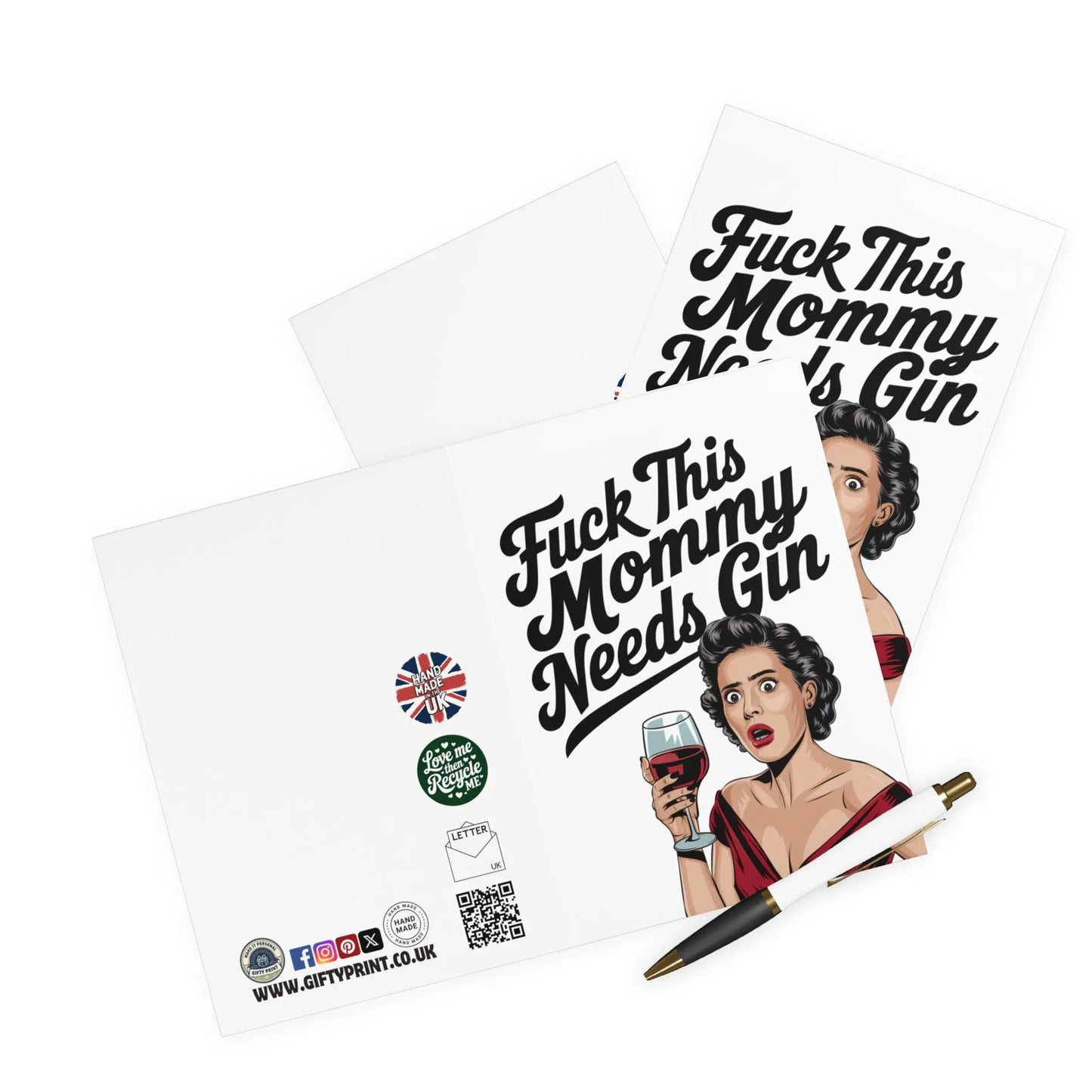 Mothers Day Card Fuck This Mommy Needs Gin - Gifty Print