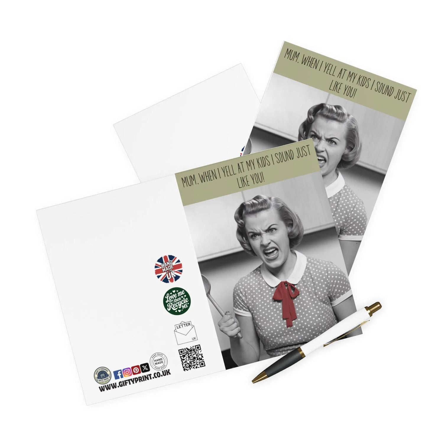 Mothers Day Card Mum When I Yell At My Kids I Sound Like You - Gifty Print