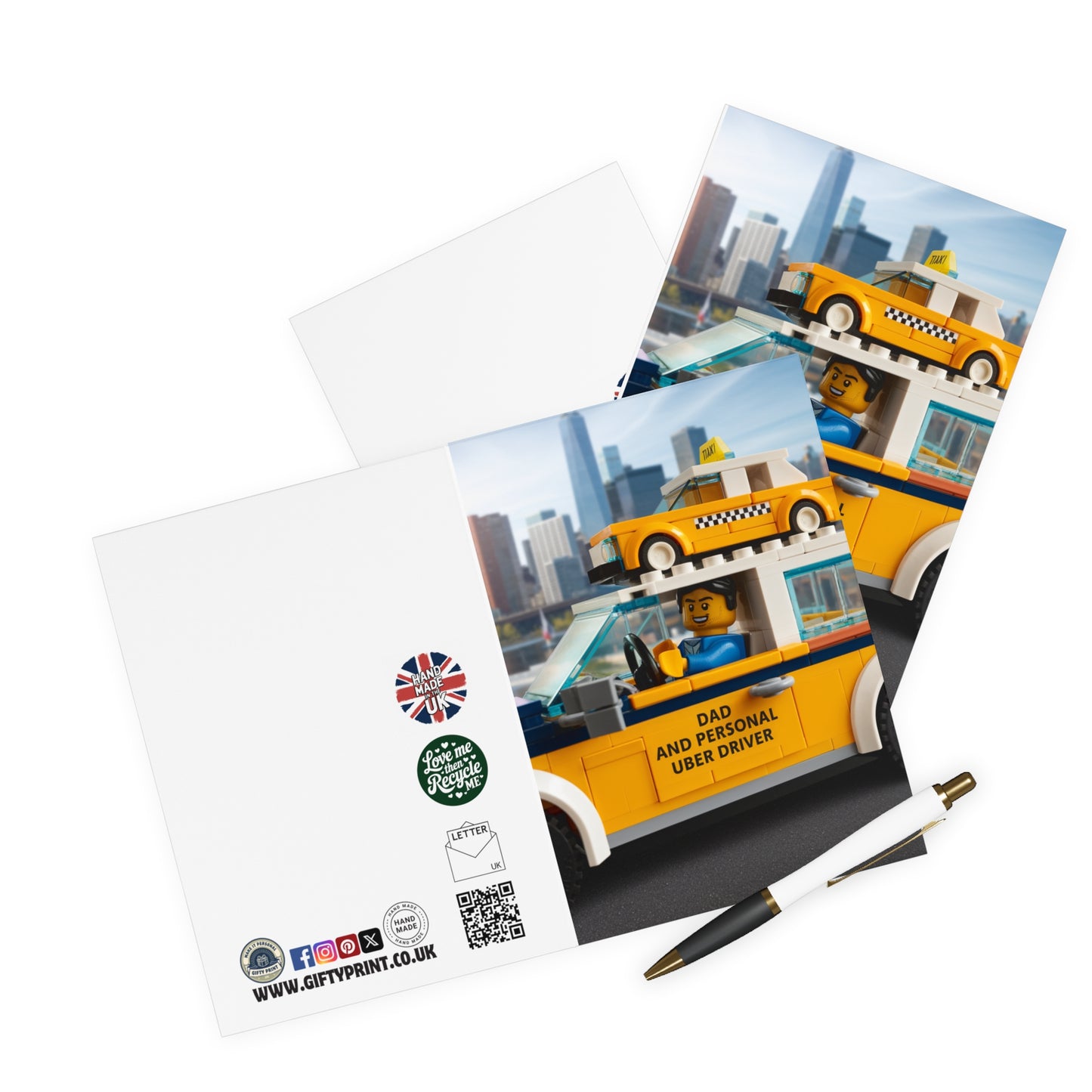 Funny Fathers Day Card Dad & Personal Uber Driver