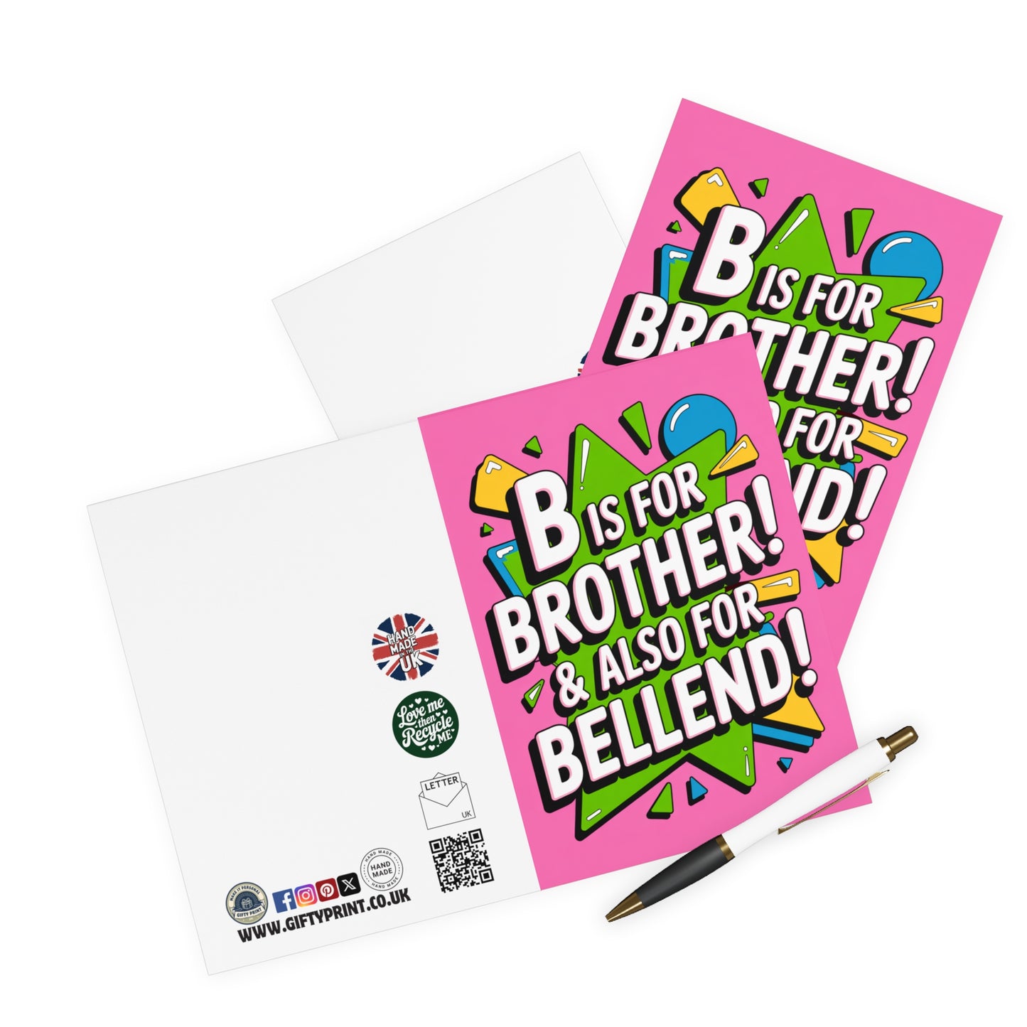 Funny Brother Birthday Card B Is For Brother & For Bellend