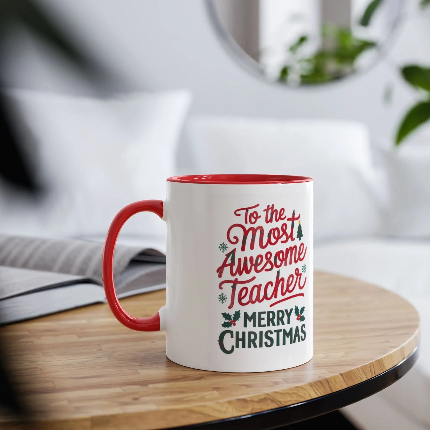 Context Personalised Awesome Teacher Christmas Mug