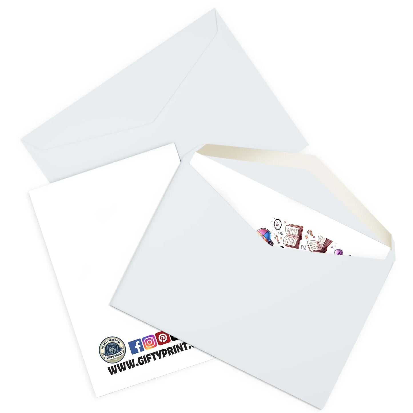 dad of a genius card inside envelope