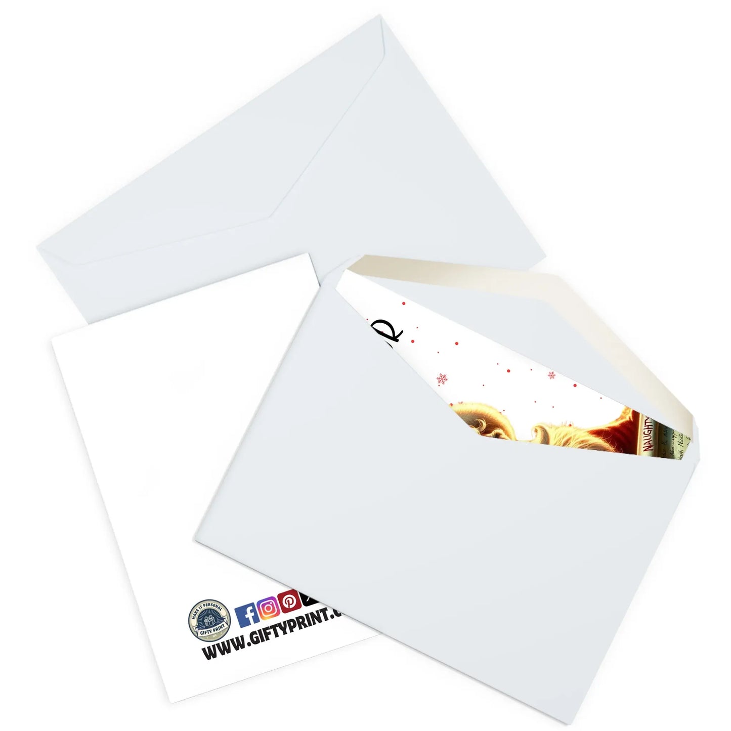 Personalised Funny Christmas Card Santa I've Seen Your Insta!