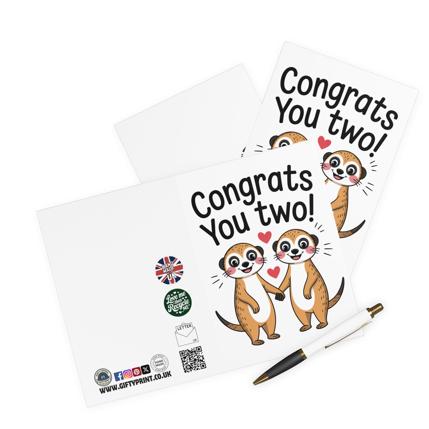 Cute Wedding Card Congrats You Two Meerkats