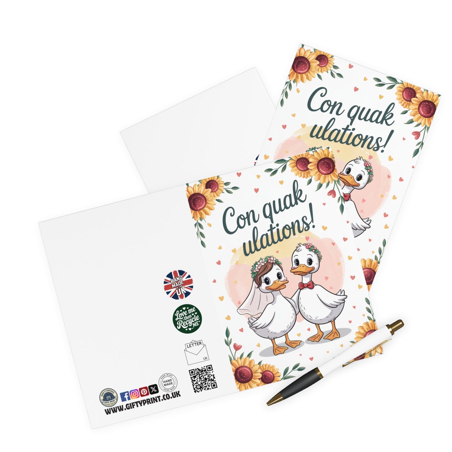 Cute Wedding Card Ducks Con Quack Ulations