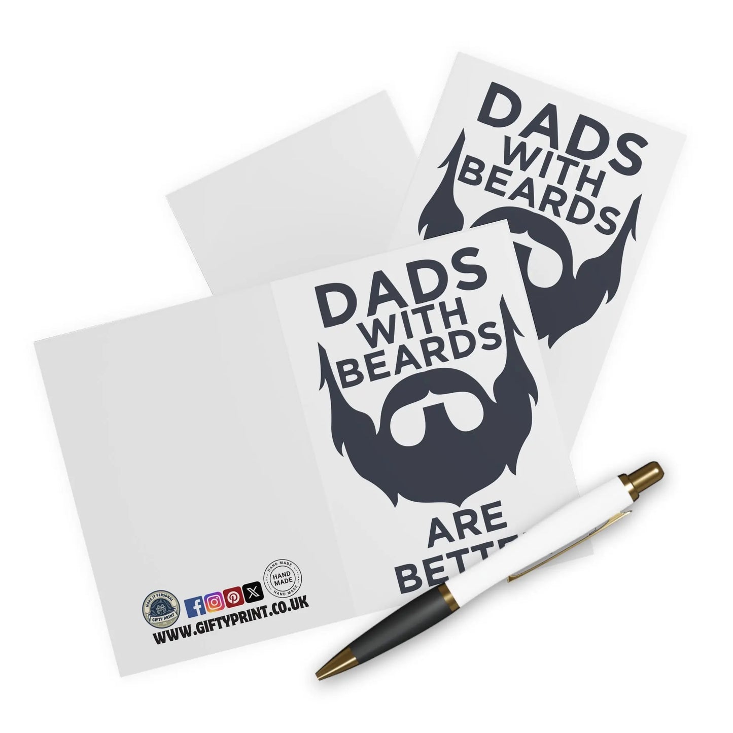 Fathers Day Card Dads With Beards Are better Gifty Print