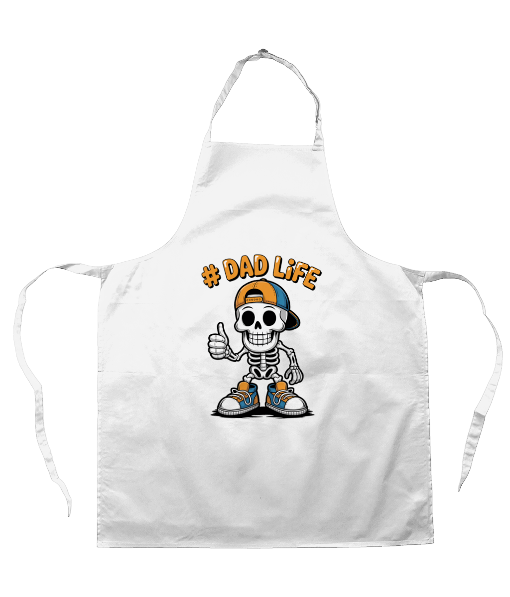 Fathers Day Apron # Dad Life Skeleton