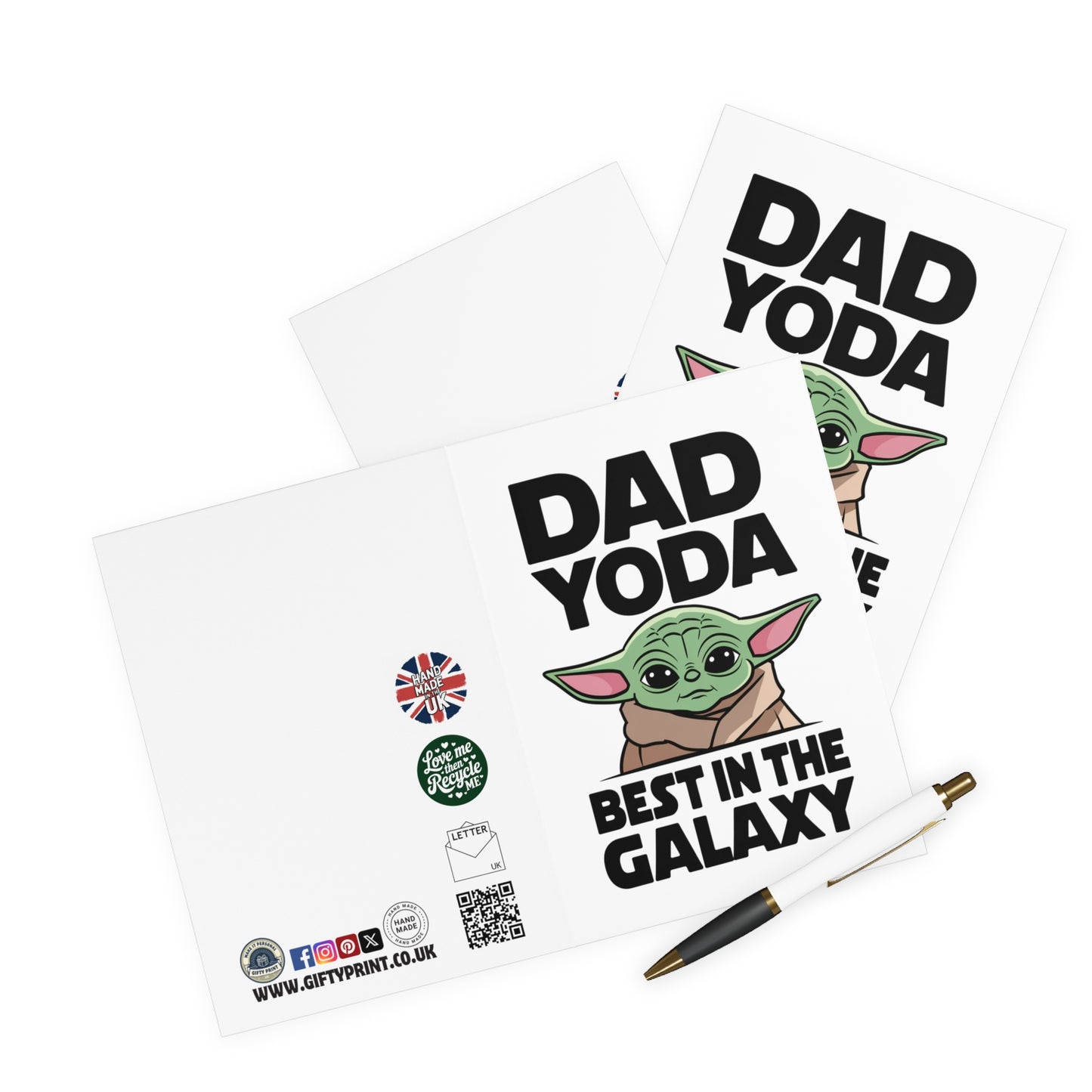 Fathers Day Card Dad Yoda Best In The Galaxy C