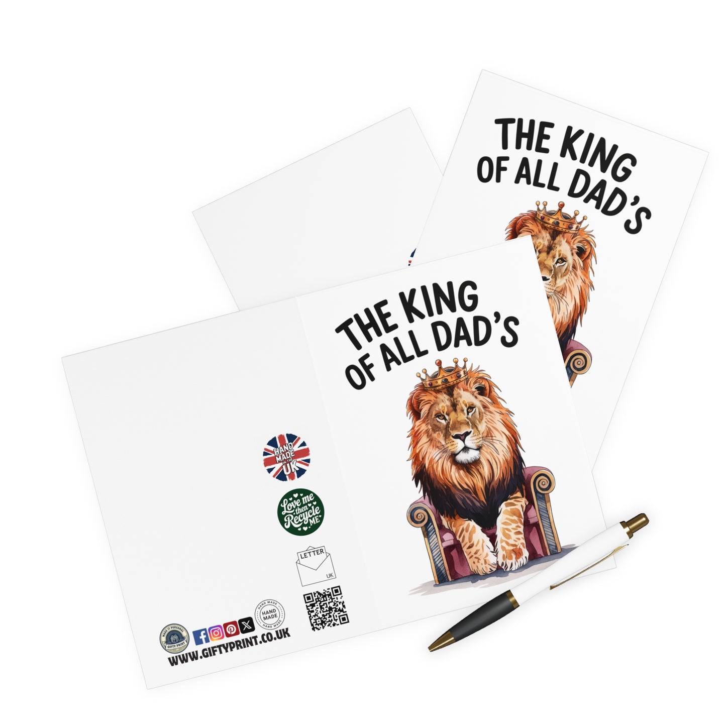 Fathers Day Card Lion The King Of All Dad's C