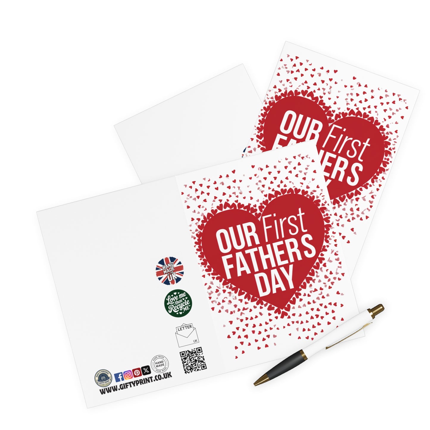 Fathers Day Card Our First Fathers Day Big Red Heart C