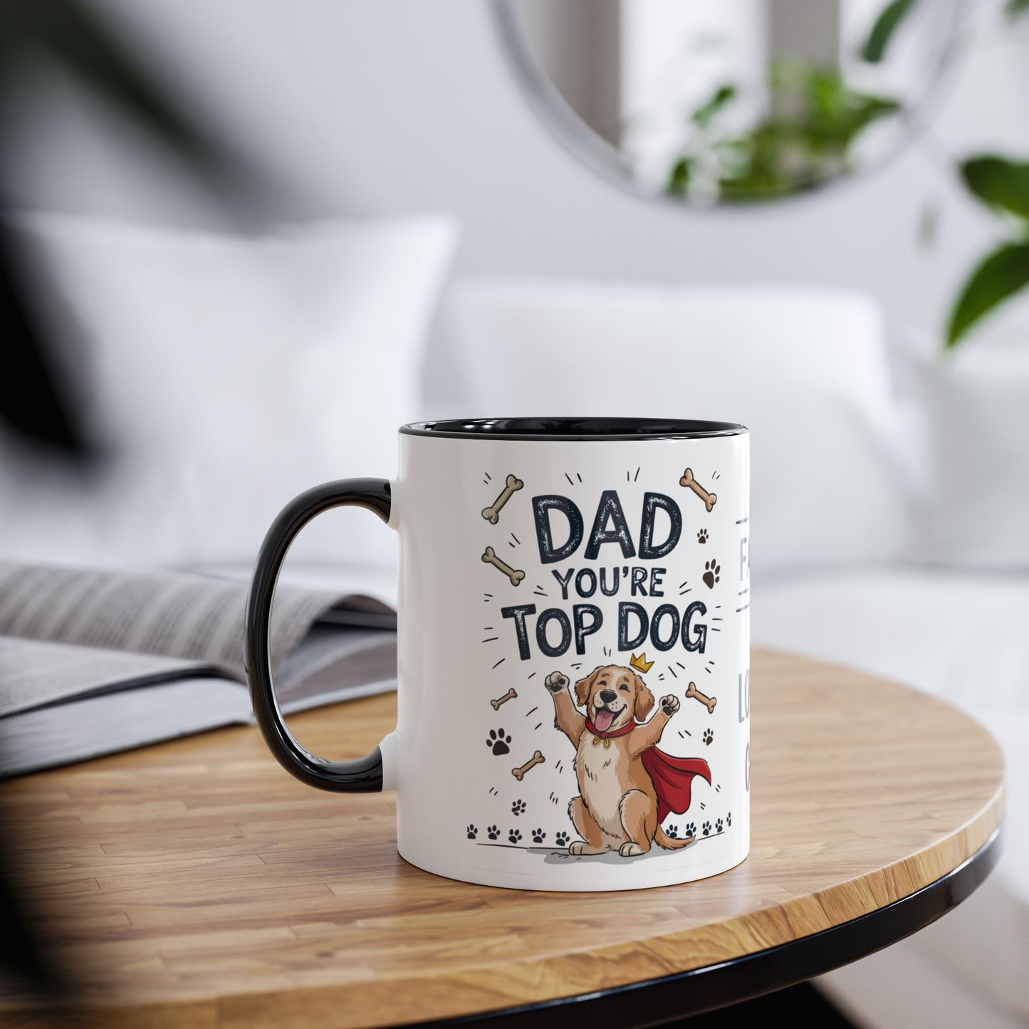 Fathers Day Mug Dad Dad You're Top Dog Personalised
