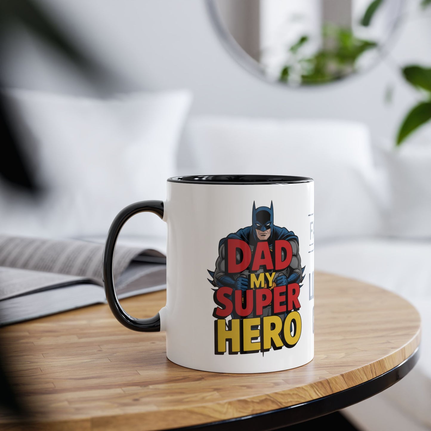 Fathers Day Mug Dad My Super Hero Bat Personalised