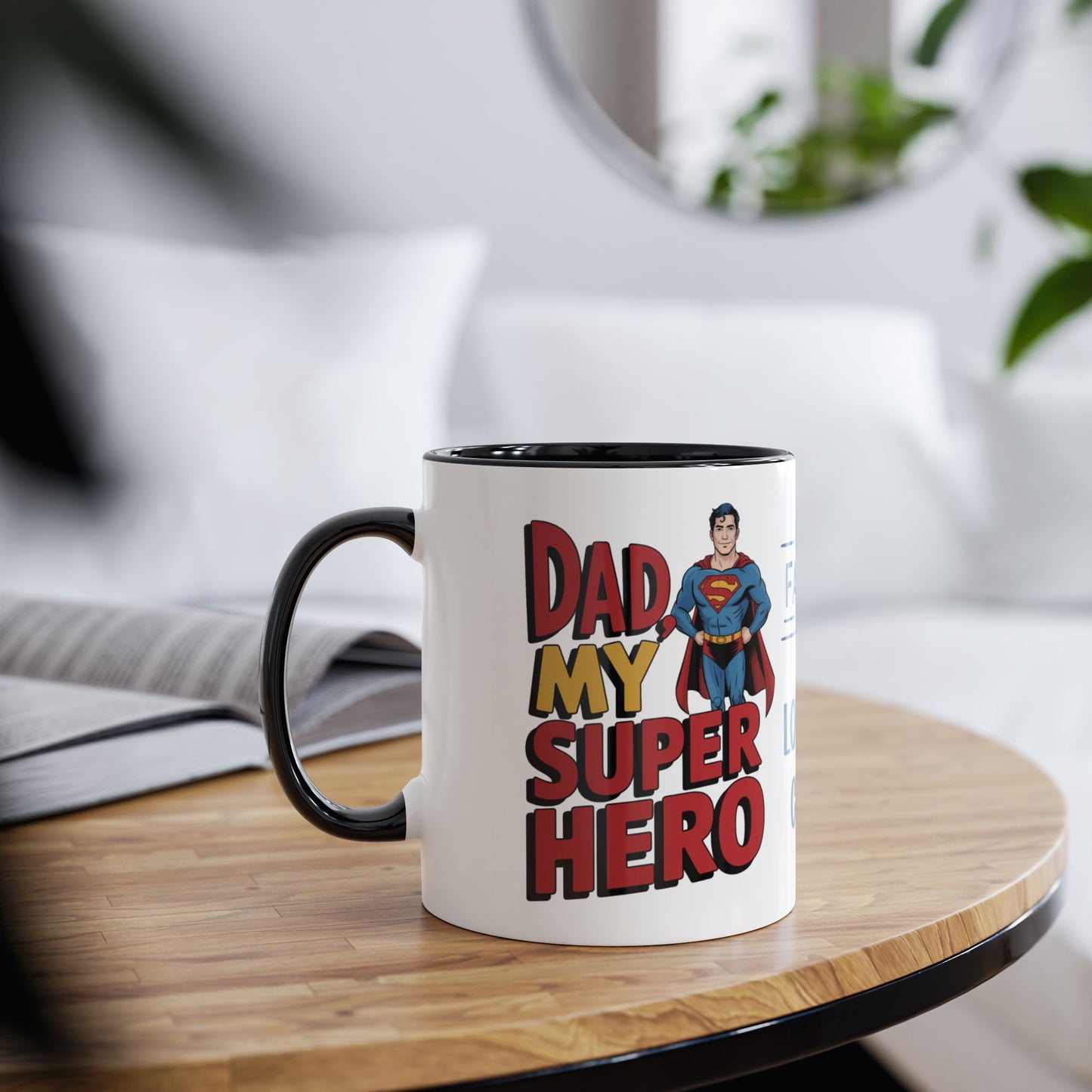 Fathers Day Mug Dad My Super Hero Man Personalised