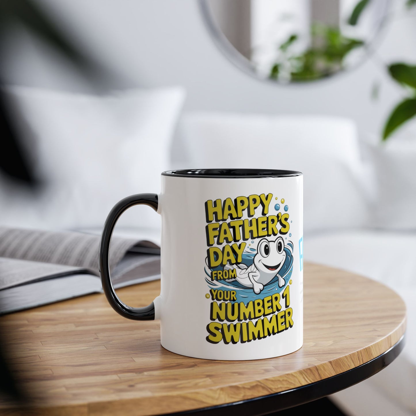 Fathers Day Mug Happy Fathers Day From You No1 Swimmer