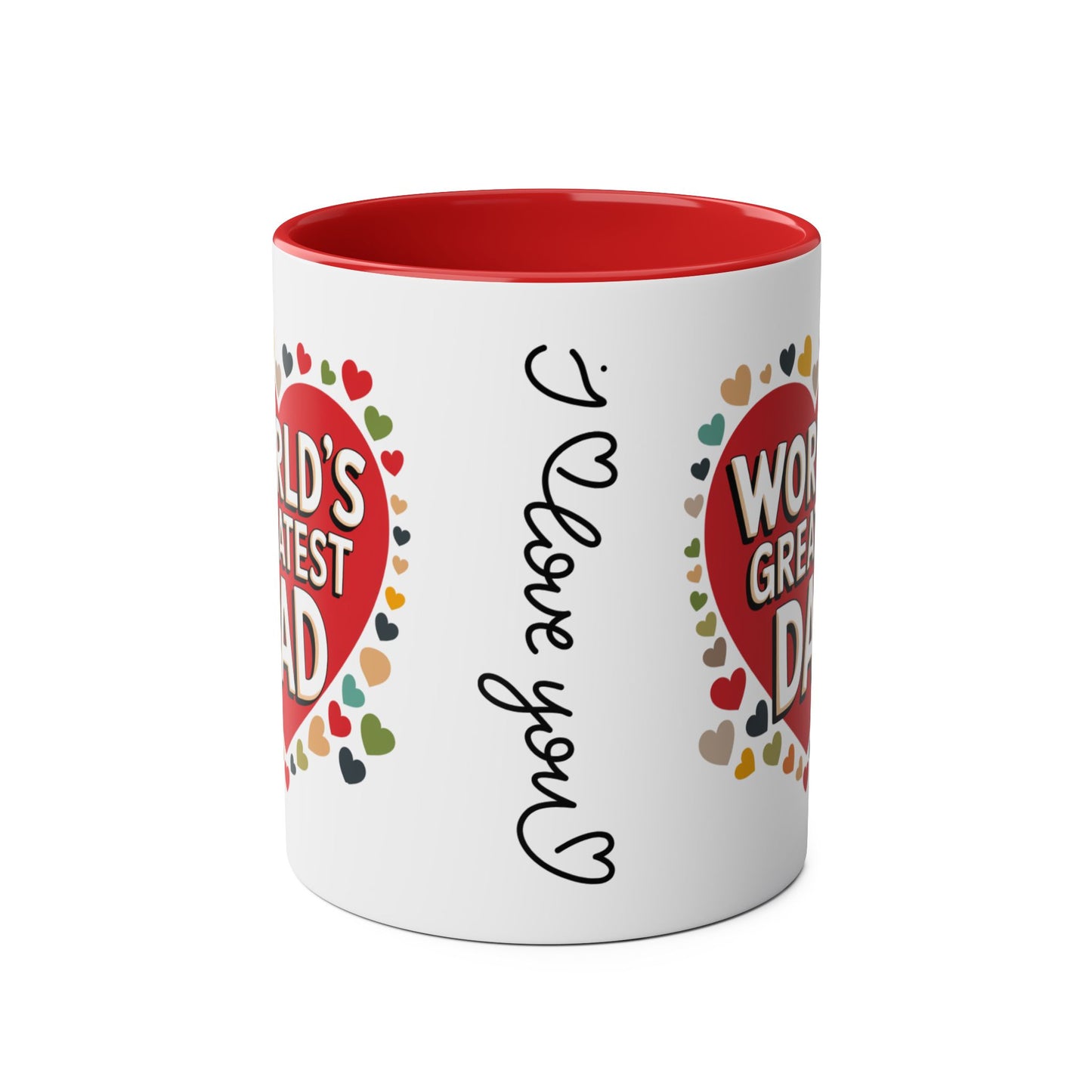 Fathers Day Mug World's Greatest Dad Red Front