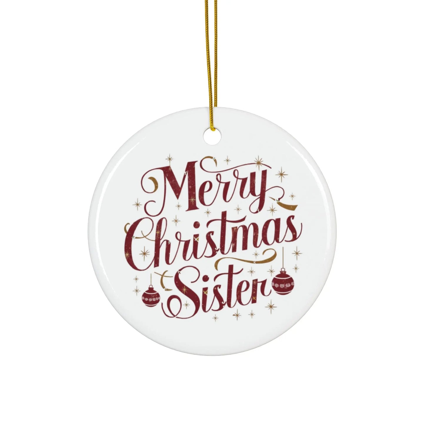 Merry Christmas Sister Christmas Tree Bauble context