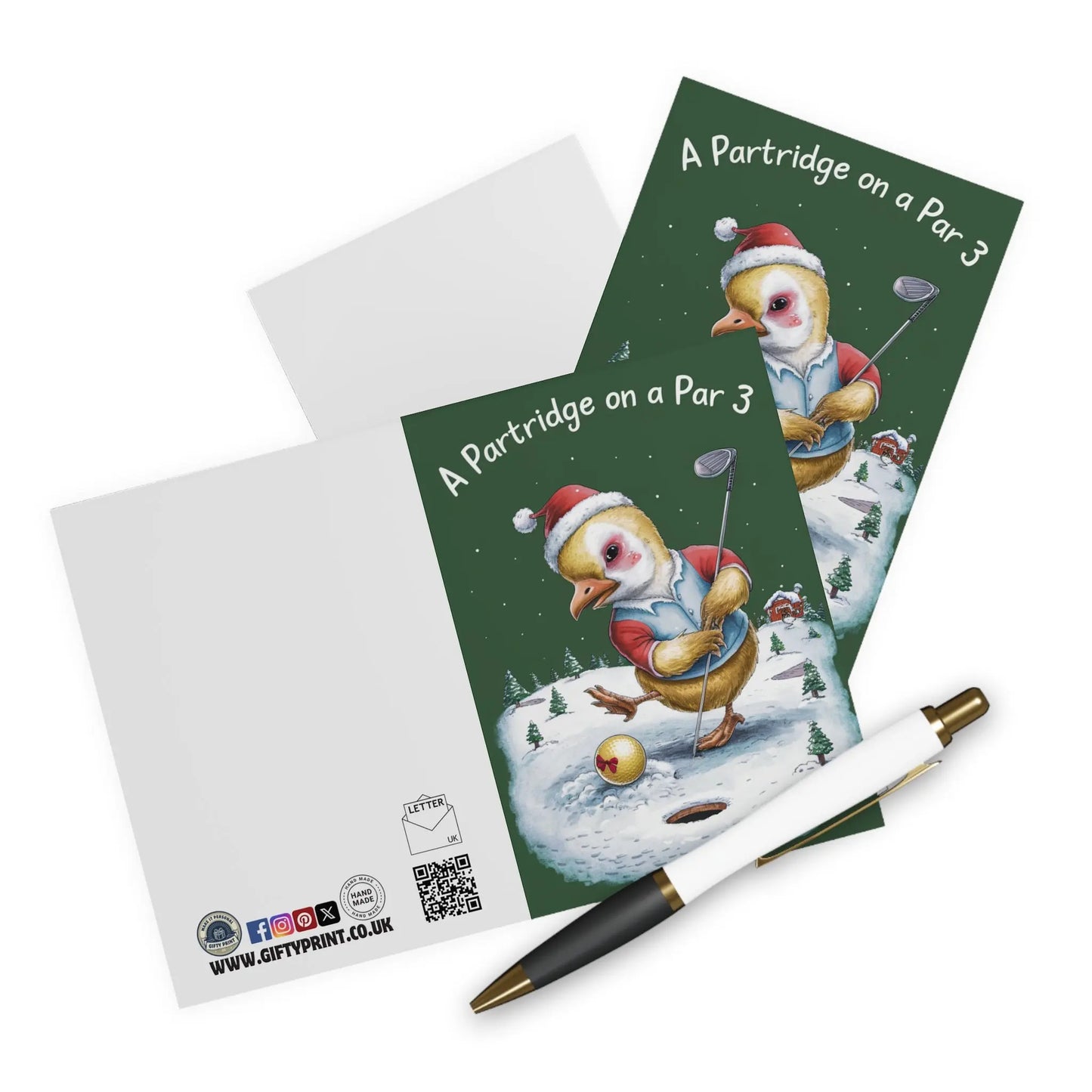 Context Funny Christmas Card Golf A Partridge On A Par 3