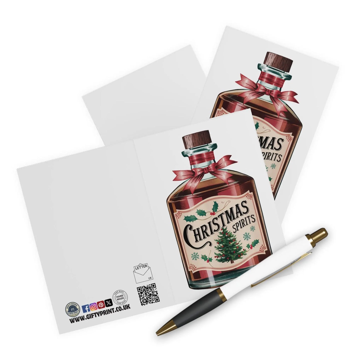 Context Funny Christmas Card Bottle Of Christmas Spirits