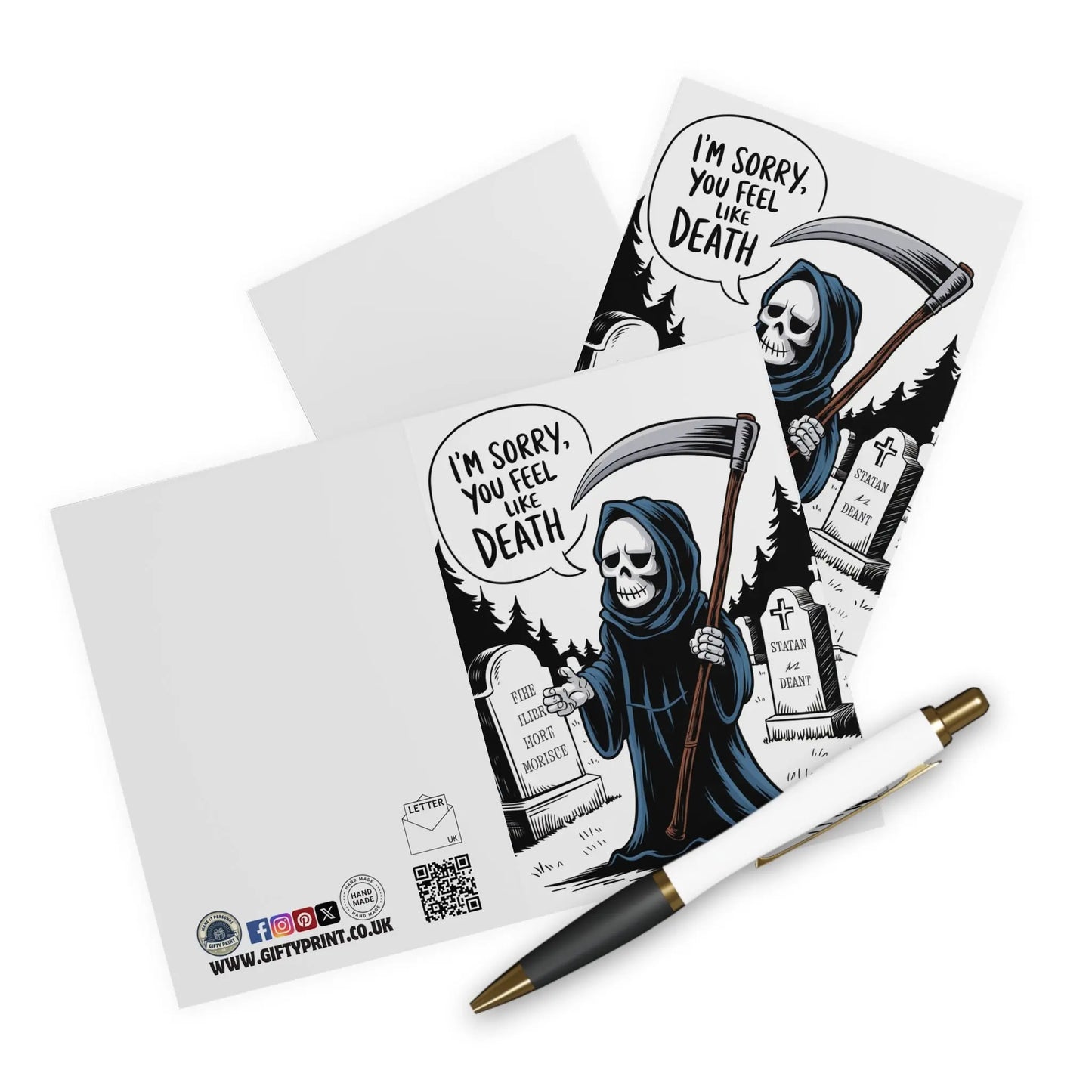 Funny Get Well Soon Card I'm Sorry You Feel Like Death Context