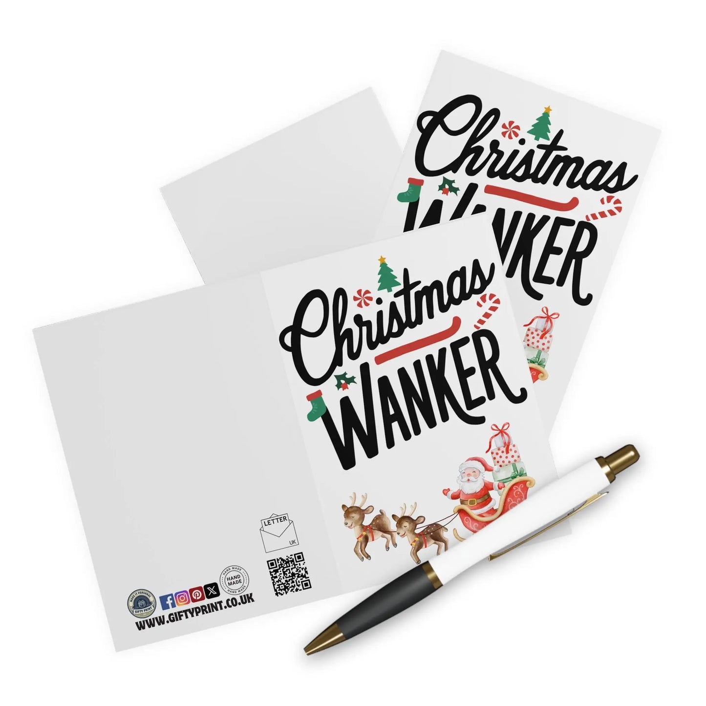 Funny Rude Christmas Card Christmas Wanker context