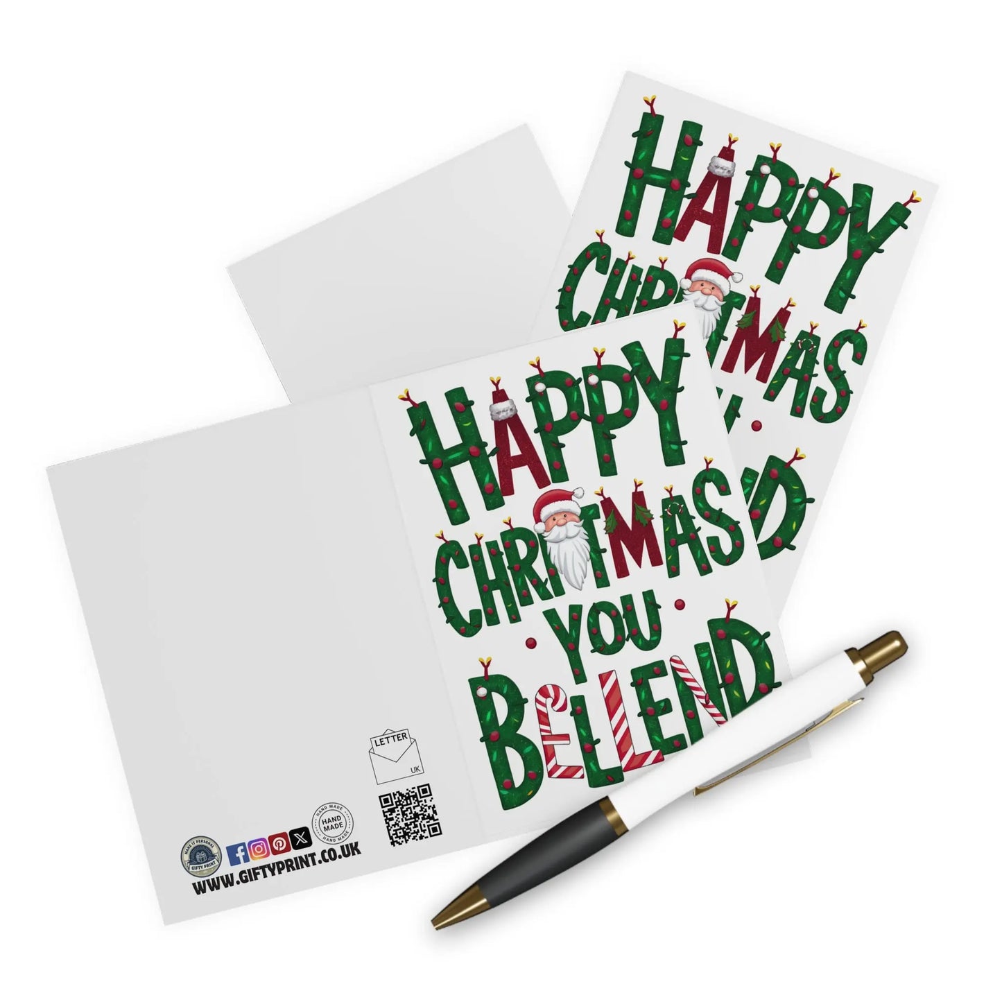 Context Funny Rude Christmas Card Happy Christmas You Bellend