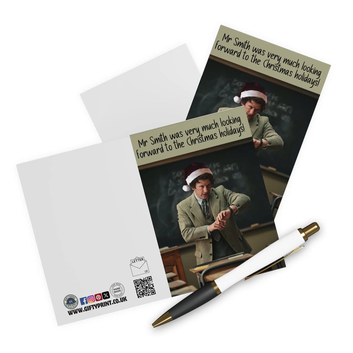 Context Funny Teachers Christmas Card Looking Forward To Holiday