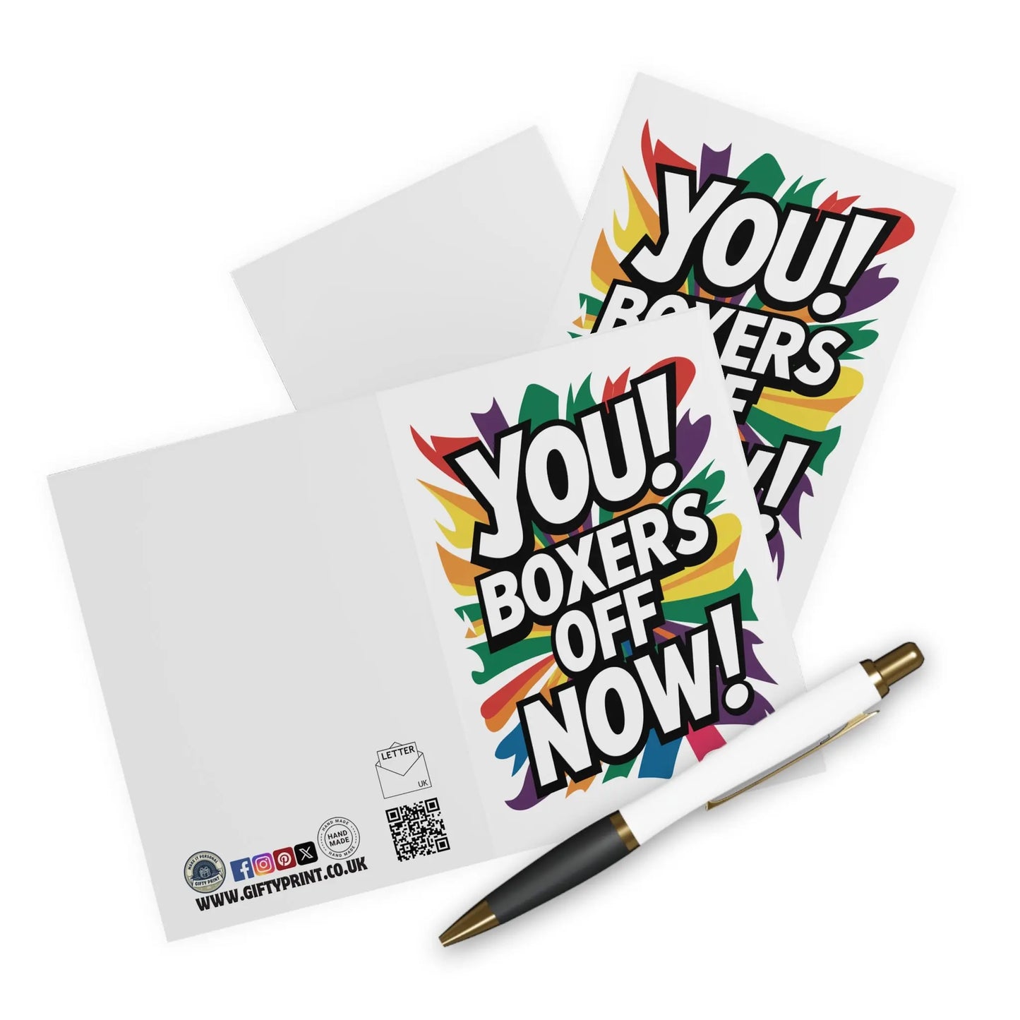 Funny Valentines Day Card You Boxers Off Now! context