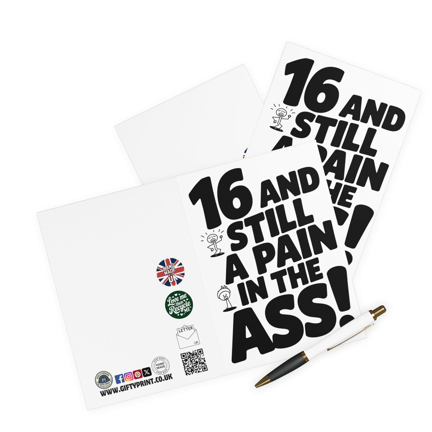 Funny 16th Birthday Card 16 And Still A Pain In The Ass