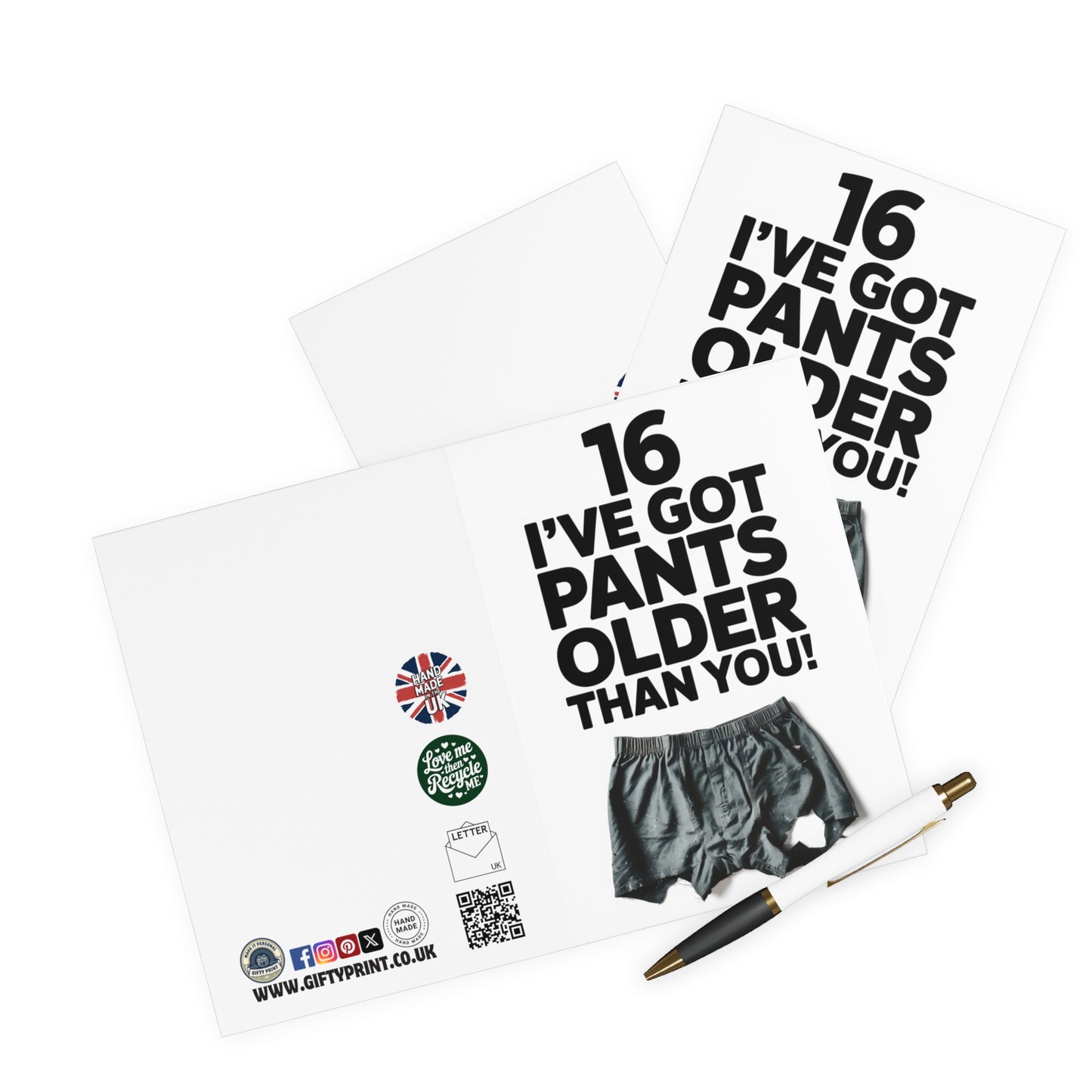 Funny 16th Birthday Card 16 I've Got Pants Older Than You