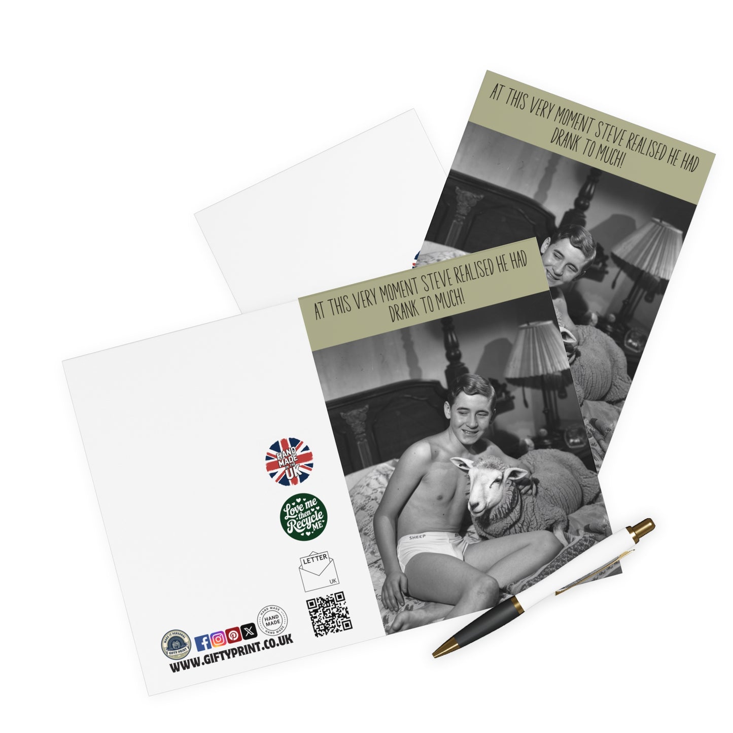 Funny 18th Birthday Card He Realised That He had Drank To Much