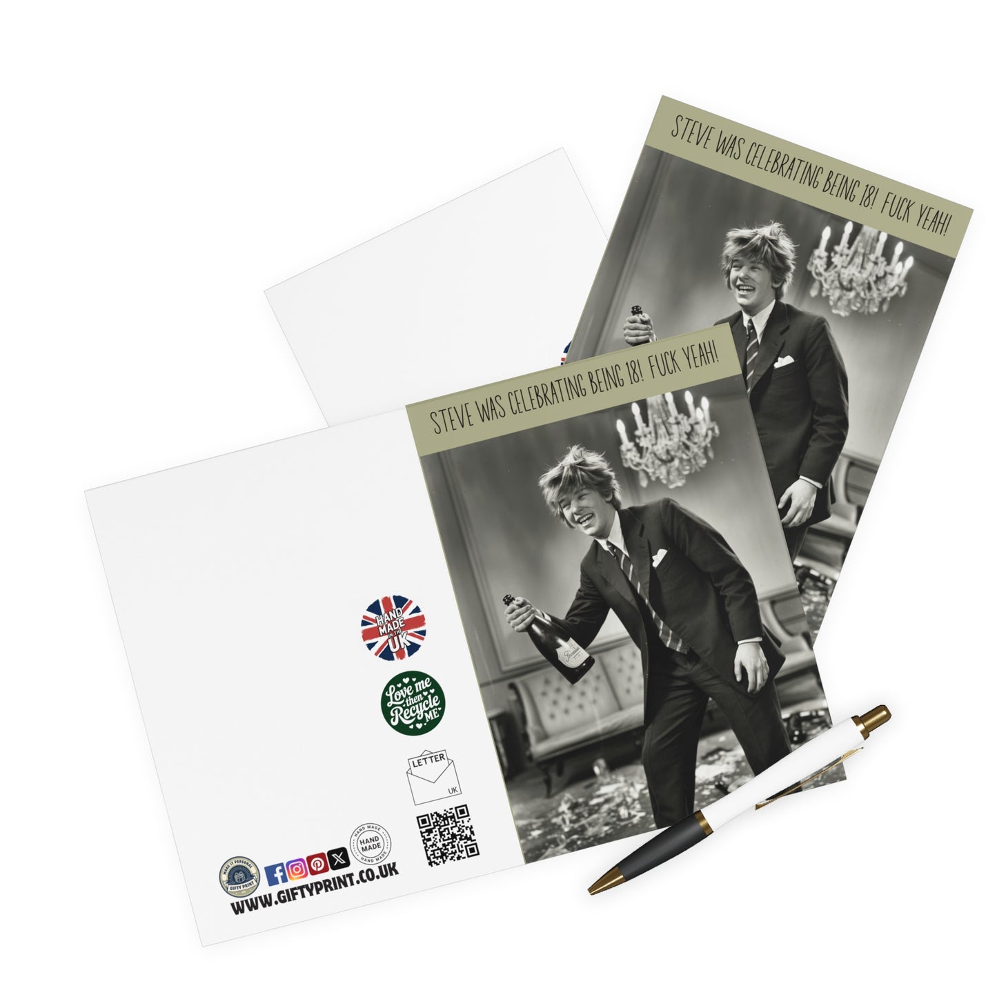 Funny 18th Birthday Card He Was Celebrating Being 18 Fuck Yeah!