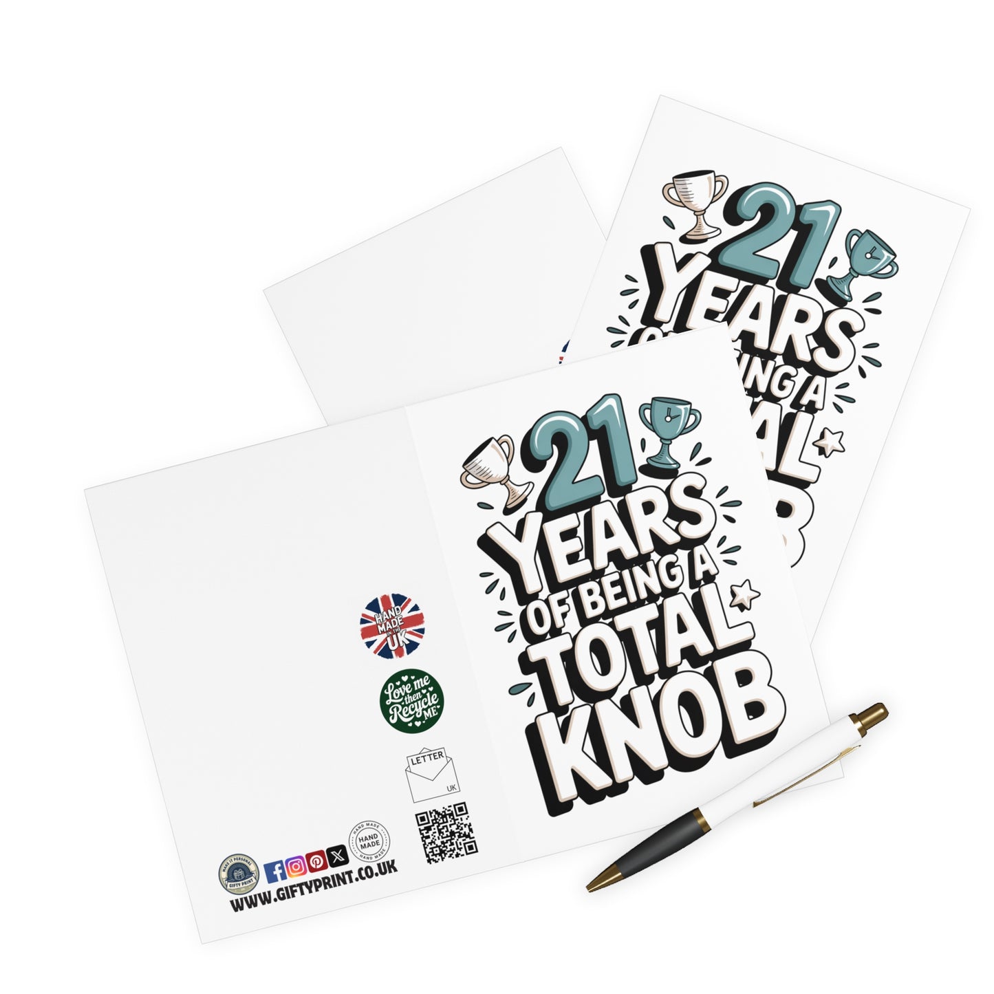 Funny 21st Birthday Card 21 Years Of Being A Total knob C